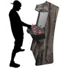 Silhouette playing Gray wood-grain 4-player Slim Stand-up Arcade Game