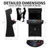 Detailed Dimensions 4P Slim Stand Up Arcade Machine