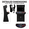 Detailed Dimensions Slim stand-up arcade 