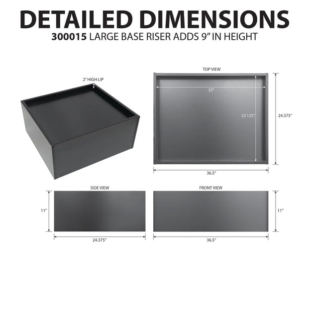 Detailed Dimension Arcade Base Riser