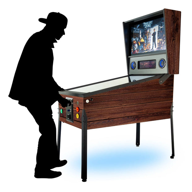 Dark Walnut Wood Grain TR2 Virtual Pinball Machine 