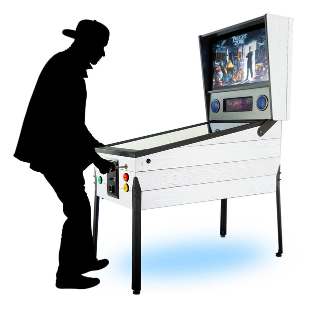 White Wood Grain TR2 Virtual Pinball Machine 