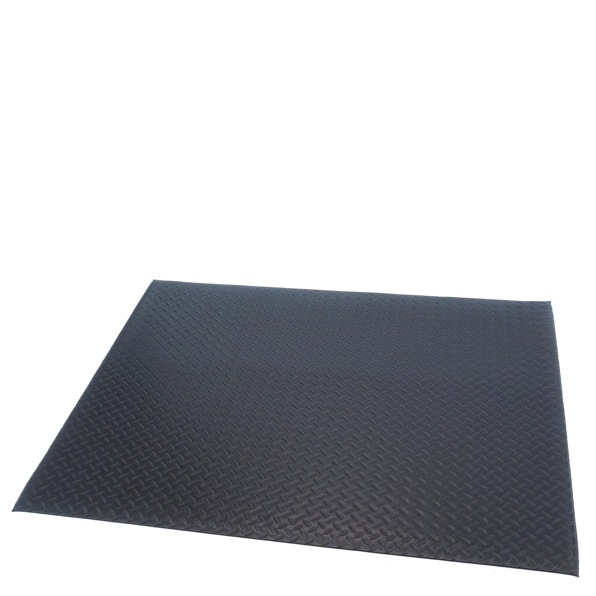Black Anti-fatigue Mat With Diamond Plate Texture