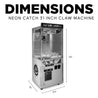 Dimensions Neon Catch 31" Claw Machine