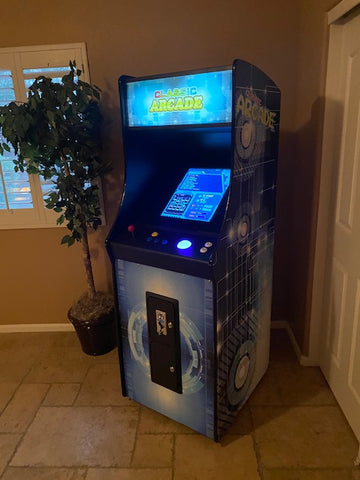 Classic Arcade Machine With Door Graphic