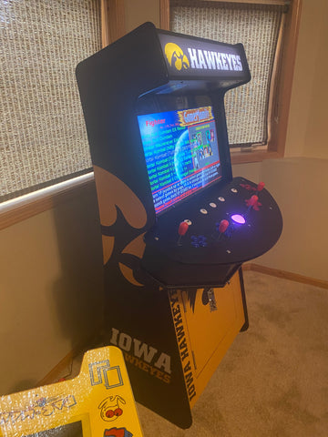 Iowa Hawkeyes themed arcade machine