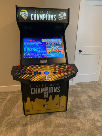 City of Champions themed arcade machine