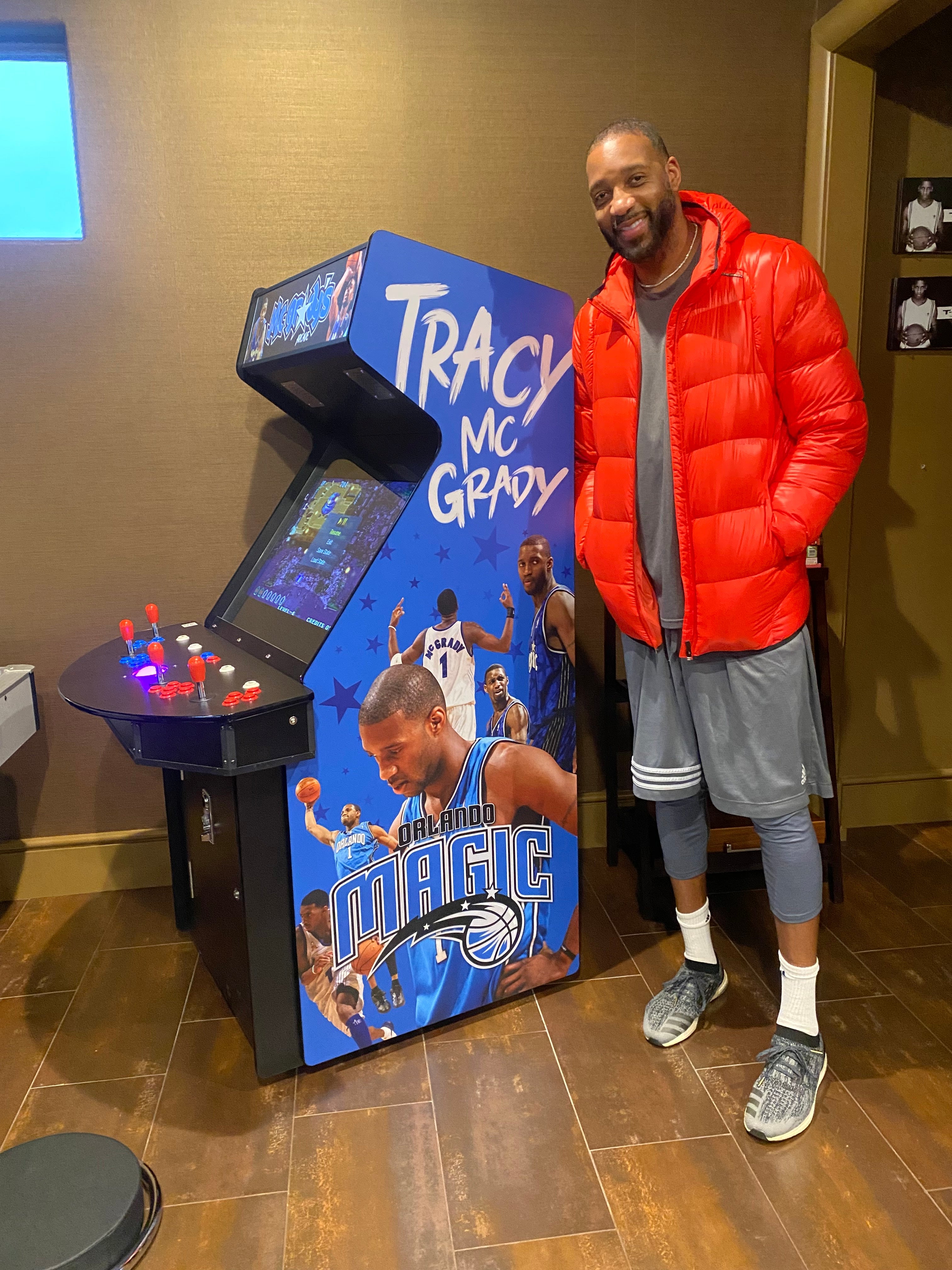 Hall of Fame Entertainment: Tracy McGrady Gets His Game On with a Custom Creative Arcades Machine