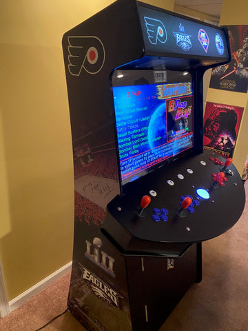 Black Stand-up Arcade Machine With Philadelphia Flyers