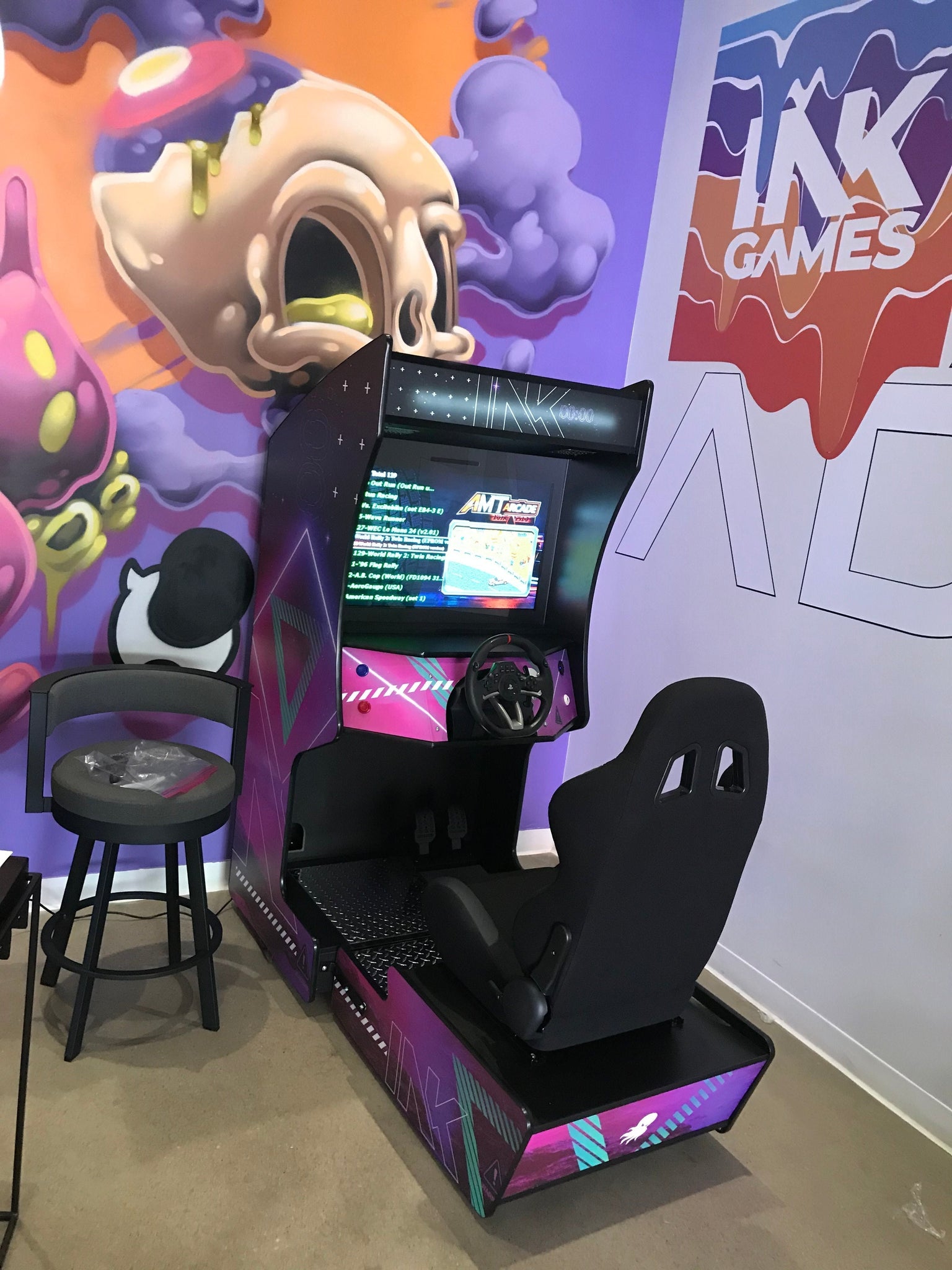 Racing Arcade Machine In An "ink Games"