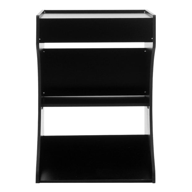 Black, Multi-tiered Shelf Unit
