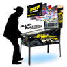 Person playing virtual pinball
